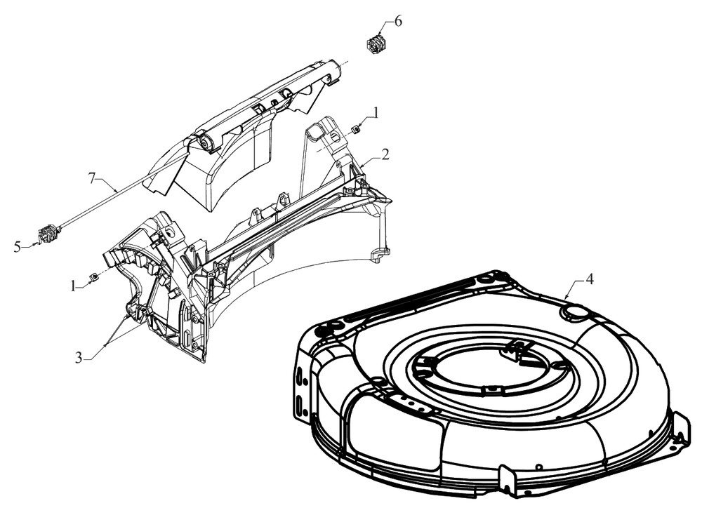 Deck Assembly Diagram and Parts List for 11A-A1S5345 2020 Yard Machines Lawn Mower